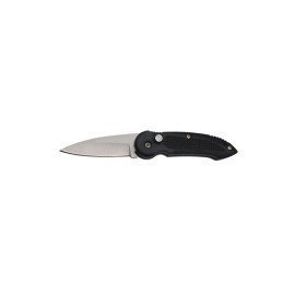 ABS Handle Automatic Knife with Plastic Sheath Black and Silver Blade