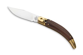 AGA Campolin Diana Santos Wood Brass Italian Leverlock Automatic Knife