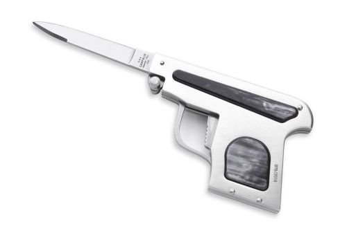 A.G.A. Campolin Pistol Gun Automatic Knife Brazilian Horn 6.57 Inch