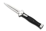 AGA Campolin Zero Black Aluminum Leverlock Automatic Knife Satin Dagger