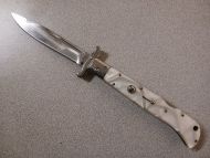 AKC 11 Inch Roma White Pearlex Swinguard Automatic Knife Drop Point