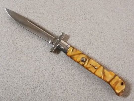 AKC 11" Roma Switchblade Swinguard Yellow Pearl