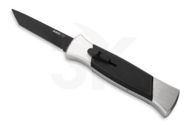 AKC 777 Blackfinger Silver Black D/A OTF Automatic Knife Black Tanto