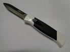 AKC 8.5" Black Finger 777 White D/A OTF Automatic Knife Black Dagger