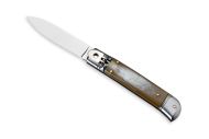 AKC Brazilian Horn Leverlock Side Opening Automatic Knife