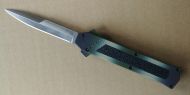 AKC F-16 Camo Grip OTF Automatic Knife Satin Bayo