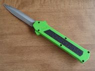 AKC F-16 Neon Green Grip OTF Automatic Knife Satin Dagger