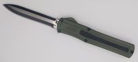 AKC F-20 D/A OTF Automatic Knife Army Green Two Tone Drop Point (8.4" Overall)