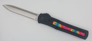 AKC F-20 D/A OTF Automatic Knife Tie Dye Satin Drop Point (8.4" Overall)
