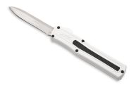 AKC F-20 White OTF Italian Automatic Knife Stainless Drop Point