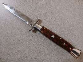 AKC Swinguard 9" Italian Automatic Stiletto Snakewood