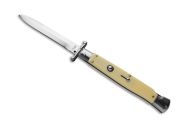 AKC World 11" Imitation Ivory Italian Swinguard Automatic Knife