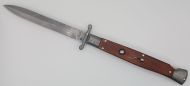 AKC World 11" Rosewood Damascus Italian Swinguard Automatic Knife