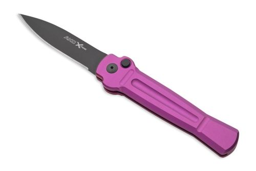 AKC X-treme Ace Automatic Knife Purple (3.7" Black)