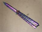 Balisong 9" Heavy All Rainbow Folding Butterfly Knife