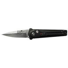 Bear And Son Bold Action 3 Stiletto Automatic Knife Black Satin