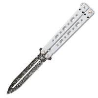 Bear Song IV Butterfly Knife Damascus Dagger