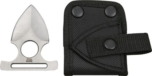 Benchmark Finger Hole Palm Push Dagger Silver