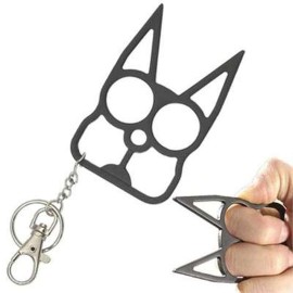 Black Cat Defensive Keychain 2 Knuckle