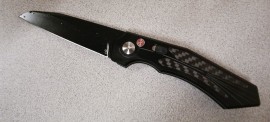 Diablo Automatic Knife All Black Plain