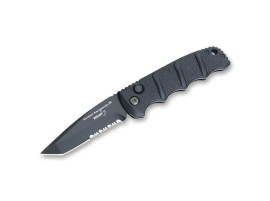 Kalashnikov 74 Automatic Knife Black Tanto Serrated D2 Boker Plus