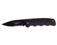 Boker Kalashnikov 74 Black Automatic Knife Black Drop Point Serrated D2