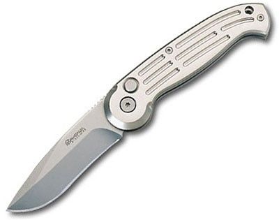 Boker Magnum Drop Point Automatic Knife Champagne