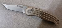 Boker Magnum Mini Satin Tanto Automatic Knife Champagne