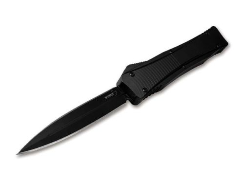 Boker Plus Lhotak Eagle Dagger Black D2 Black Aluminum Double Action D/A OTF Automatic 06EX222