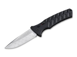 Boker Plus Strike Black Automatic Knife (3.23" Damascus Drop Point)