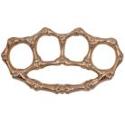 Bone Brass Knuckles Paperweight Gold