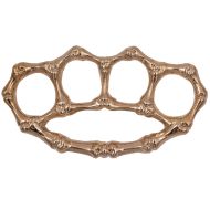 Bone Brass Knuckles Paperweight Gold