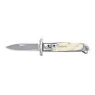 Touch of Destiny Pearl White Swinguard Automatic Lever Lock Stiletto Knife