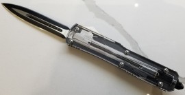 Clear Shot Black D/A OTF Automatic Knife Two Tone Dagger