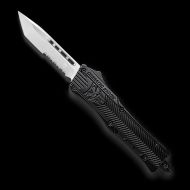 CobraTec CTK-1 D/A OTF Auto, 2.75" D2 Tanto Serrated Blade, Aluminum Handle Black