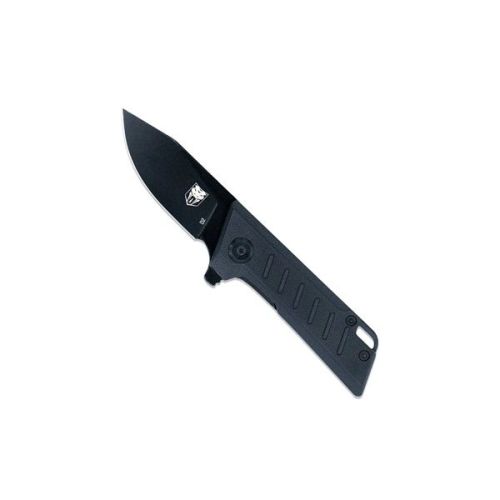 CobraTec Small Riptide D2 Liner Lock, 2.00" D2 Black Drop Blade, G10 Handle Black
