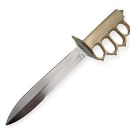 Combat Trench Knife Brass Knuckle Carbon Steel Blade