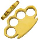 Dalton 15 OZ Real Brass Knuckles Buckle Paperweight Heavy Duty Crosses