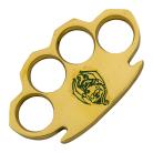 Dalton 10 Ounce Real Brass Knuckles Heavy Duty - Winged Dragon Skull - Green