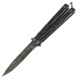 Damascus Heavy Built Butterfly Knife Bayo