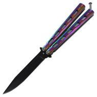 Dark Star Heavy Balisong Titanium Butterfly Knife Black Bayo