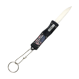 Defender Extreme 5" Mini Key Chain D/A OTF Automatic Knife USA Flag