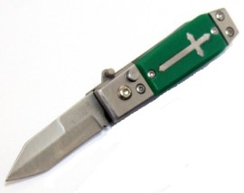 Defender Xtreme Mini Cross Automatic Knife Green