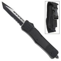 Delta Force Black D/A OTF Automatic Knife Black Tanto Serrated