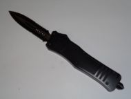 Delta Force Black D/A OTF Automatic Knife Black Dagger Serrated