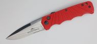 Delta Force Red Side Opening Automatic Knife Satin Drop Point Serrated