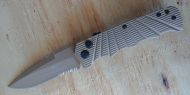 Delta Force Tan Side Opening Automatic Knife Sandy Drop Serrated