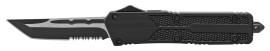 Delta Tango D/A OTF Black Automatic Knife Black Tanto Serrated