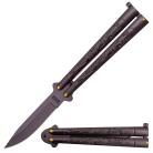 Dragon Heavy Butterfly Knife Black 9" Balisong Black