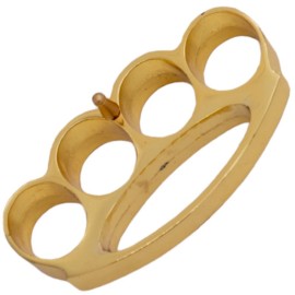 Fat Boy Brass Knuckles Gold Belt Buckle Paperweight